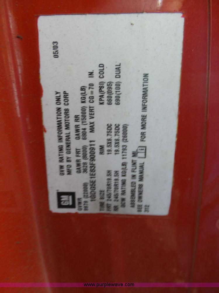 image for item L6351 2003 GMC 5500 service truck