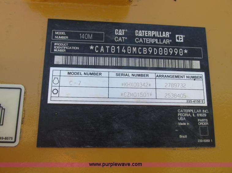 image for item L7019 2008 Caterpillar 140M motor grader