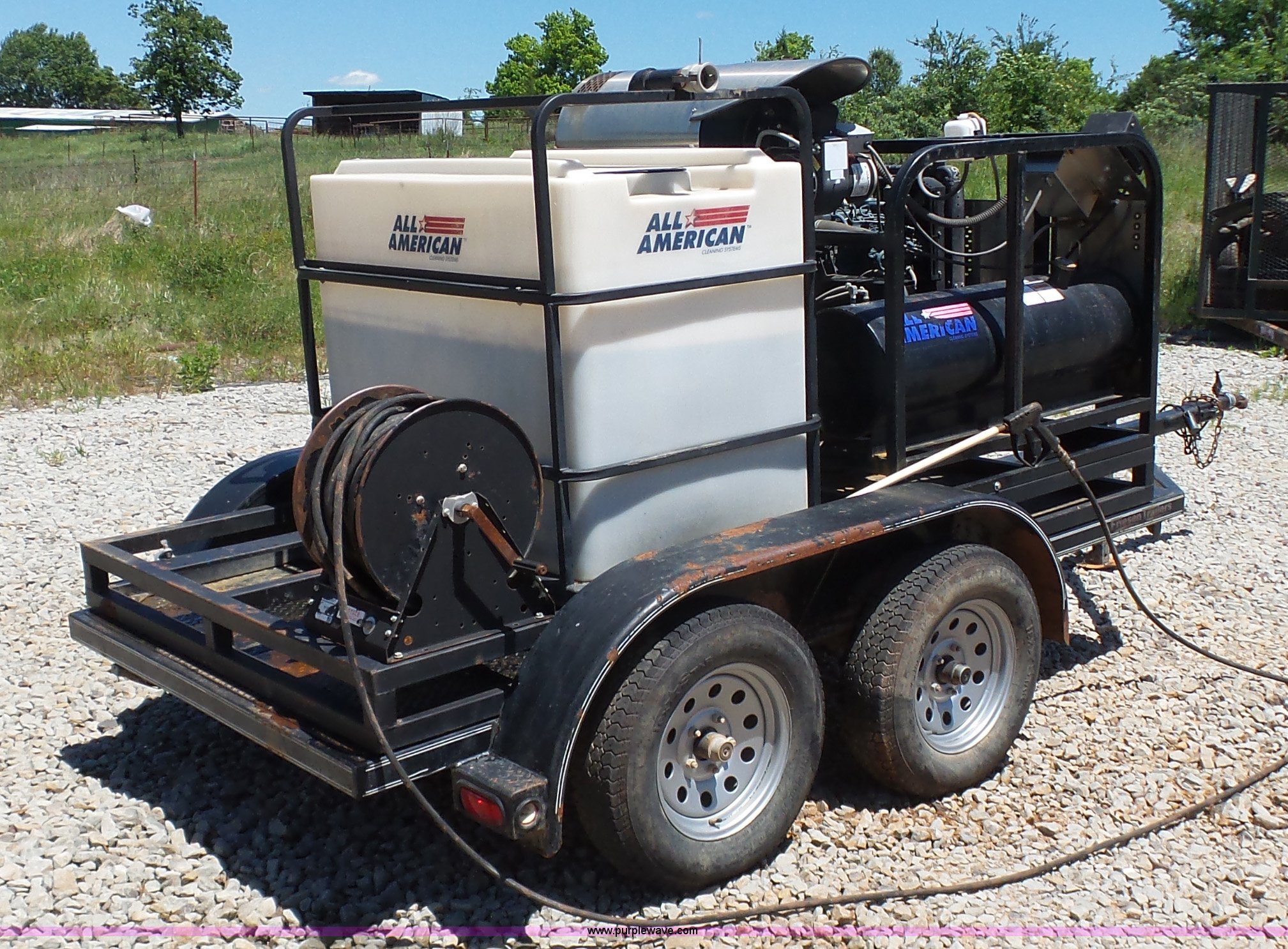 All American pressure washer trailer in Eufaula, OK Item K7193 sold