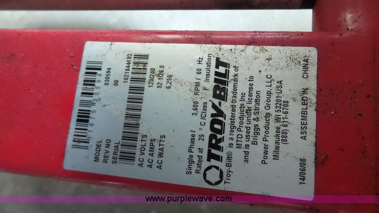 image for item BZ9419 Troy-Bilt generator