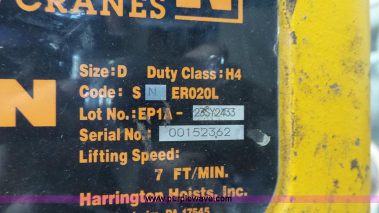 image for item BZ9449 Harrington electric hoist