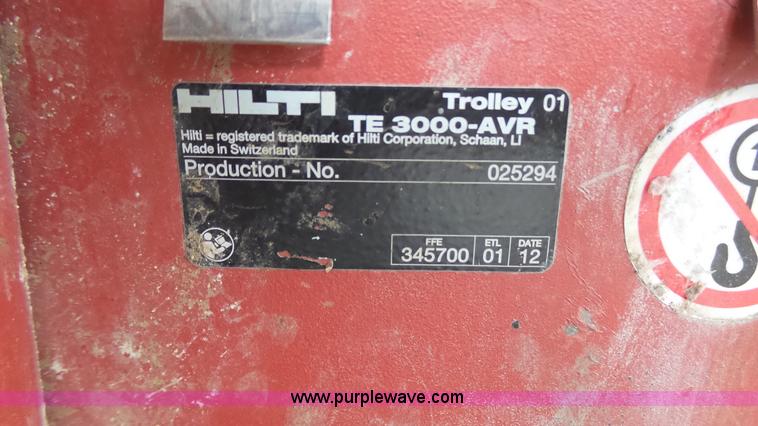 image for item K4067 Hilti TE3000-AVR jack hammer