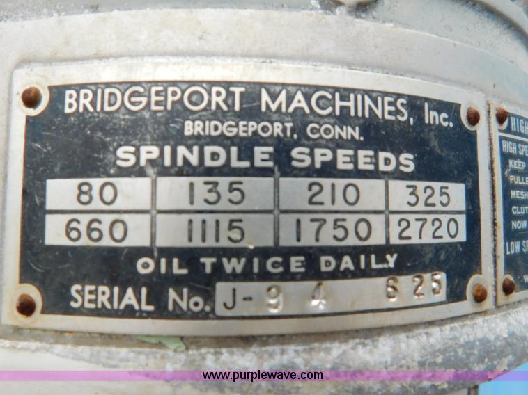 image for item AQ9643 Bridgeport drill press