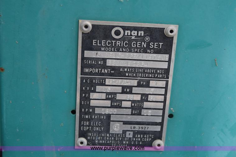 image for item AR9630 Onan generator