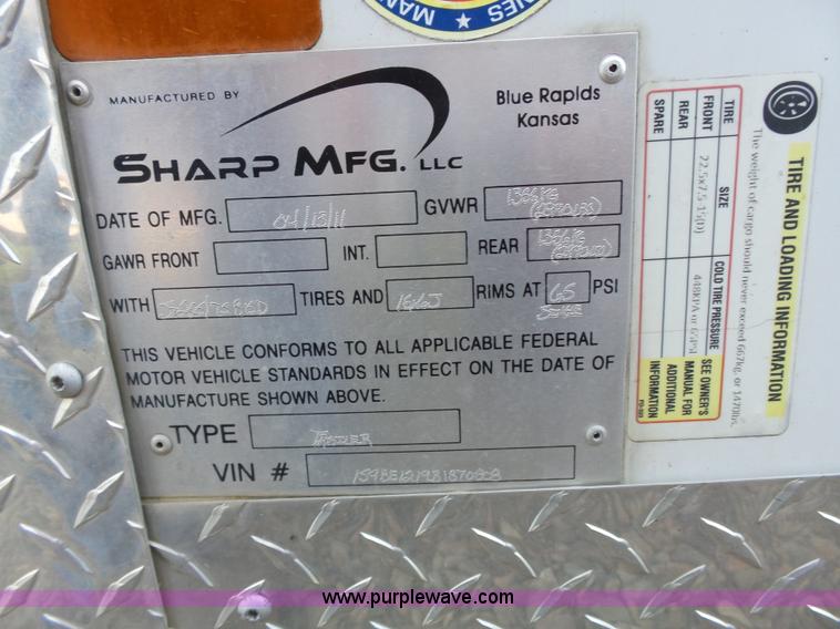 image for item J4112 2011 Sharp enclosed cargo trailer