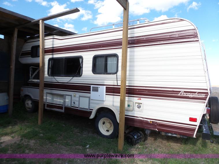 image for item J4114 1979 Dodge Brougham Coach Sportsman camper