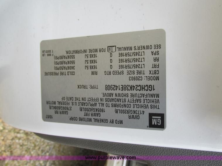 image for item K1408 2008 Chevrolet Silverado 2500HD pickup truck