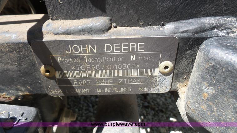 image for item K4595 John Deere F687 Z-Trak lawn mower