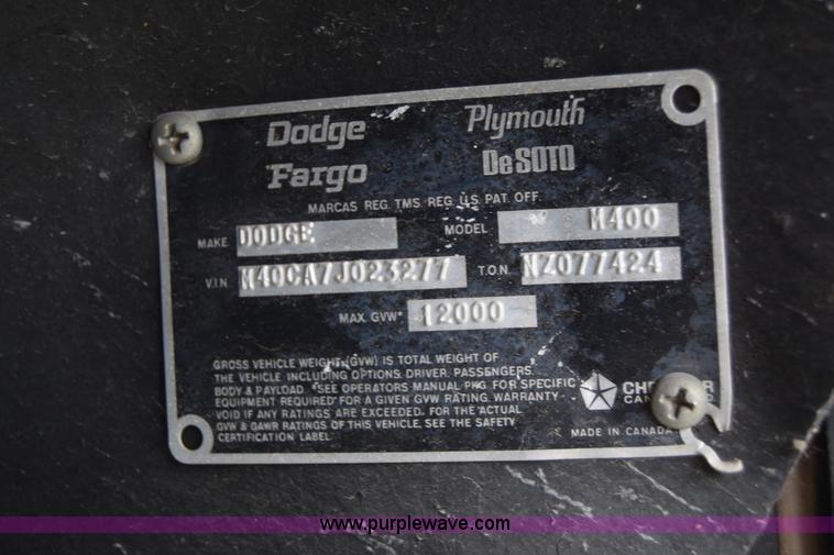 image for item K7372 1978 Winnebago Brave RV