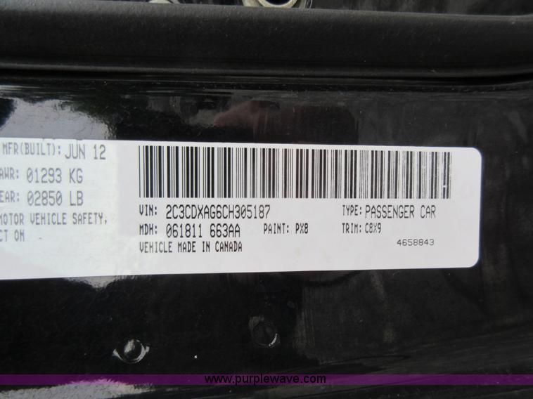 image for item K7830 2012 Dodge Charger