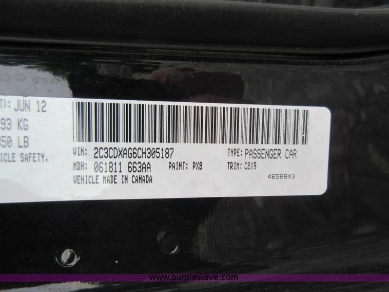 image for item K7830 2012 Dodge Charger