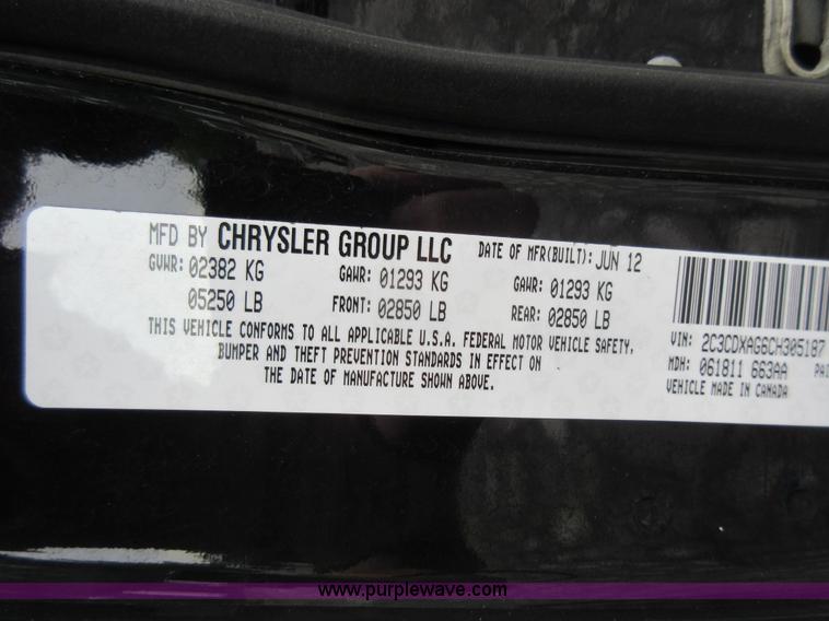 image for item K7830 2012 Dodge Charger