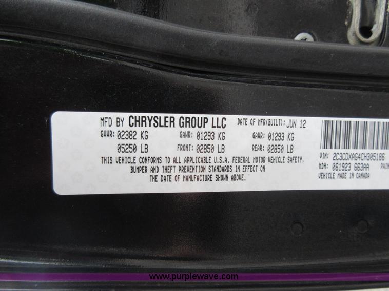 image for item K7831 2012 Dodge Charger