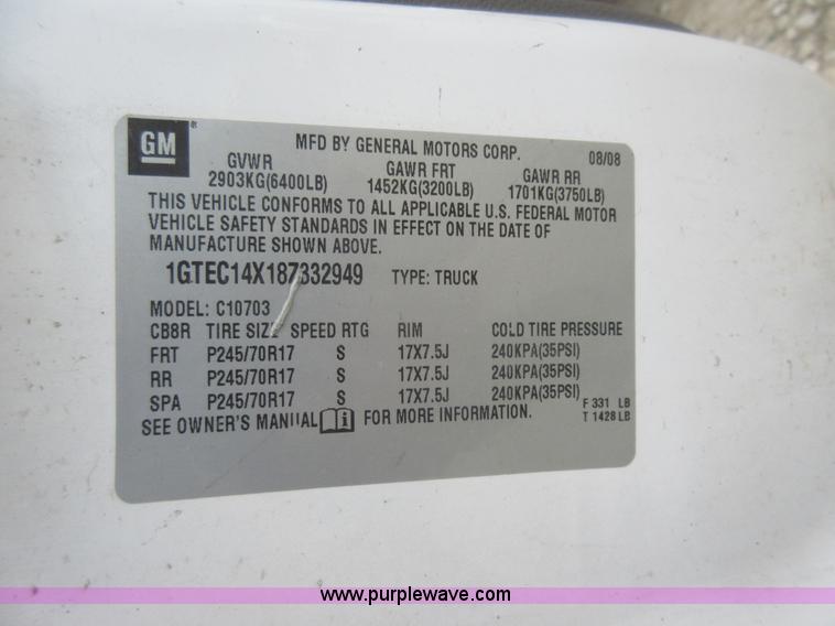 image for item L2754 2008 GMC Sierra 1500 pickup truck