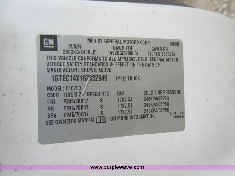 image for item L2754 2008 GMC Sierra 1500 pickup truck