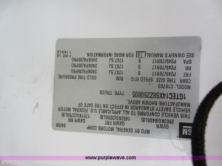 image for item L2758 2008 GMC Sierra 1500 pickup truck