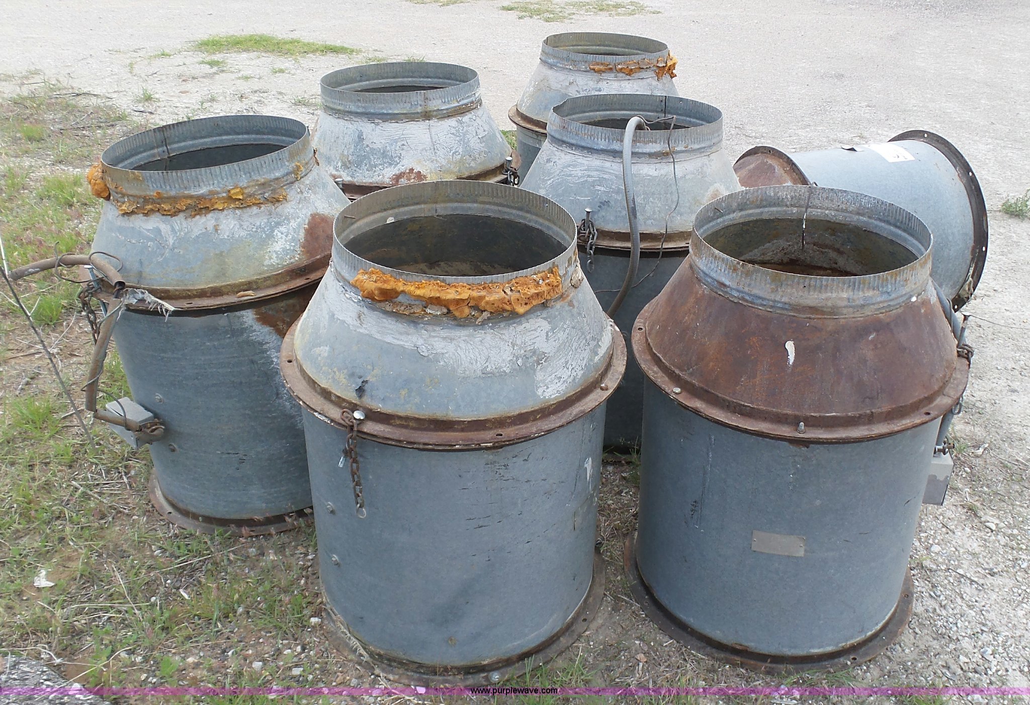 (7) grain bin exhaust fans in Dodge City, KS Item J6116 sold Purple