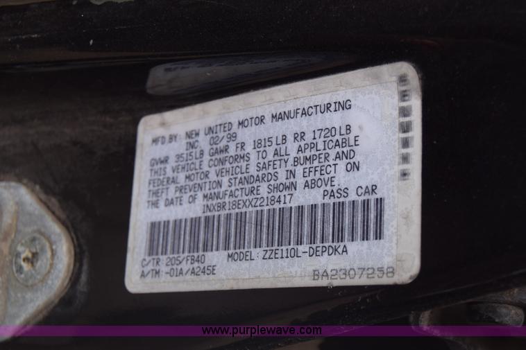 image for item K6545 1999 Toyota Corolla