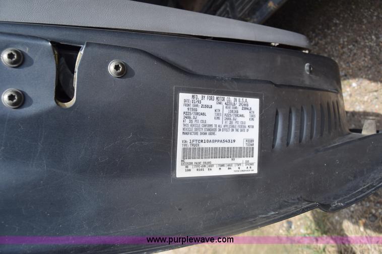 image for item K6550 1993 Ford Ranger pickup truck