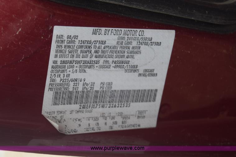 image for item K7402 2003 Mercury Grand Marquis