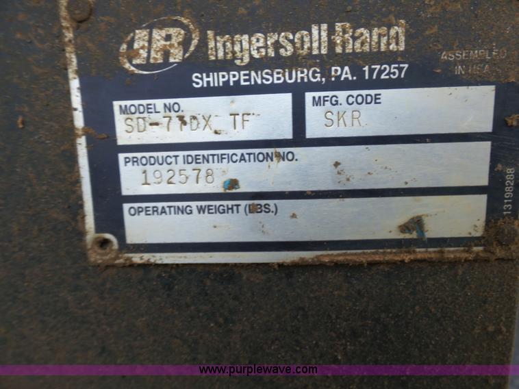 image for item K7143 2007 Ingersoll Rand SD77-DXTF vibratory sheeps foot roller