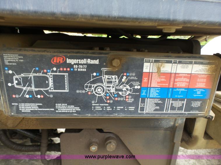 image for item K7143 2007 Ingersoll Rand SD77-DXTF vibratory sheeps foot roller