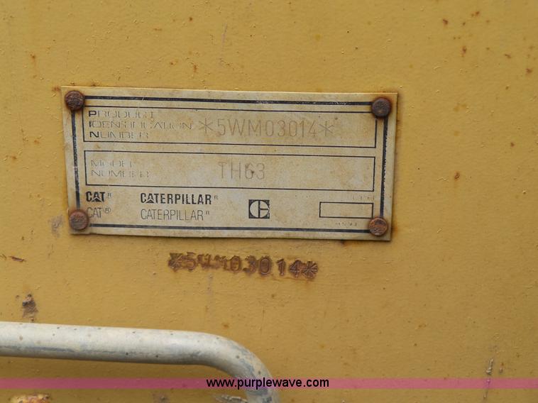 image for item K7145 1999 Caterpillar TH63 telehandler