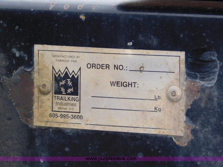 image for item K7149 2002 Trail King TK110HDG-523 lowboy equipment trailer