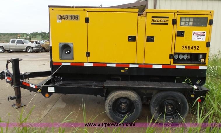 image for item K7168 1998 Atlas Copco QAS108 generator