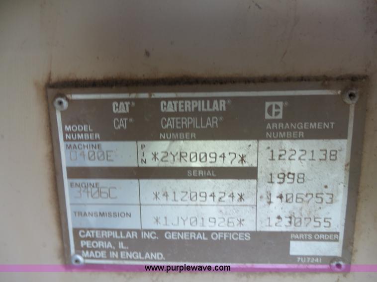 image for item K7169 1998 Caterpillar D400E articulated haul truck