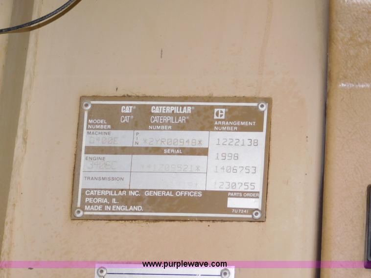 image for item K7176 1998 Caterpillar D400E articulated haul truck