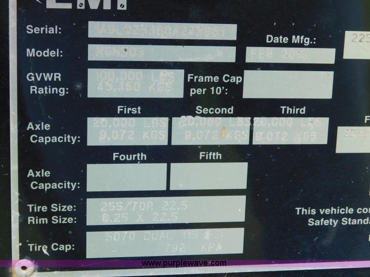 image for item L5848 2013 Atoka RGN503 lowboy equipment trailer