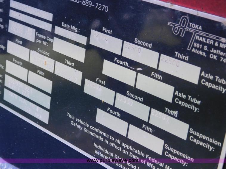 image for item L5848 2013 Atoka RGN503 lowboy equipment trailer