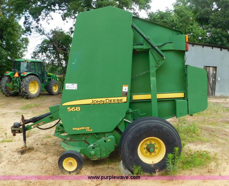 image for item L5850 2008 John Deere 568 Mega Wide Plus round baler