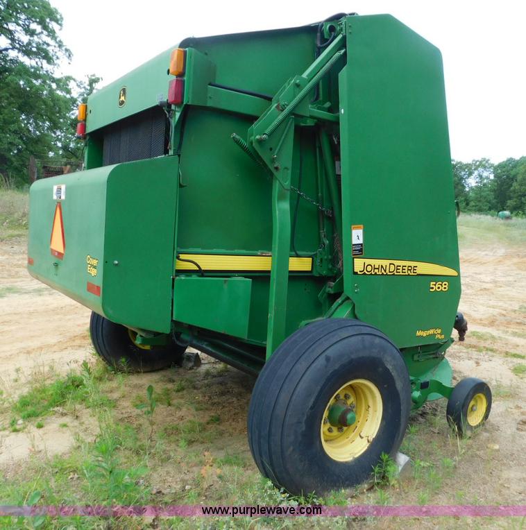 image for item L5850 2008 John Deere 568 Mega Wide Plus round baler