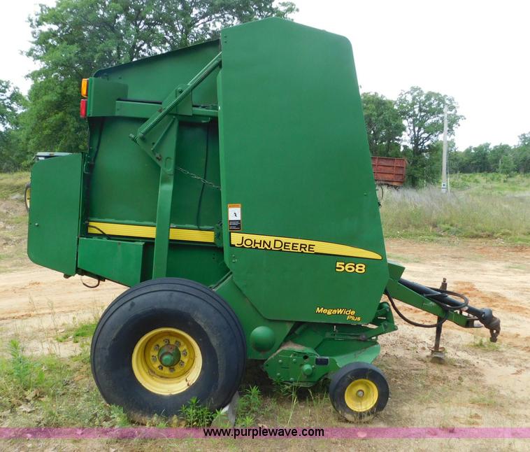 image for item L5850 2008 John Deere 568 Mega Wide Plus round baler