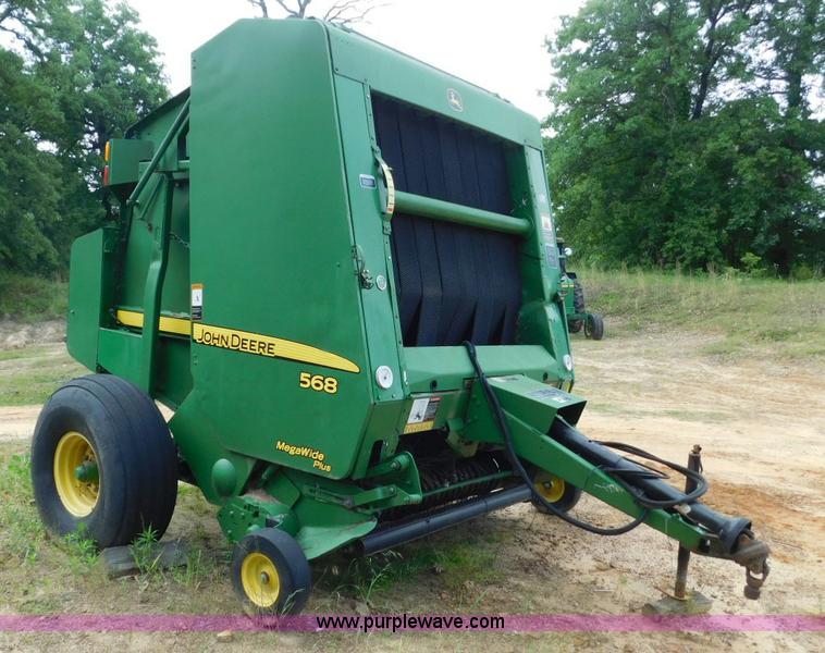 image for item L5850 2008 John Deere 568 Mega Wide Plus round baler