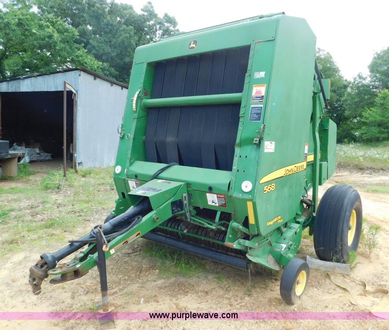 image for item L5850 2008 John Deere 568 Mega Wide Plus round baler