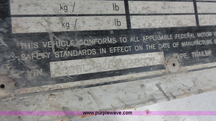 image for item K1414 2008 Reinke drop deck trailer