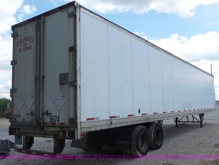 image for item K1419 2001 Stoughton AVW-535T-SCAR dry van trailer