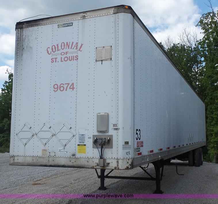 image for item K1419 2001 Stoughton AVW-535T-SCAR dry van trailer