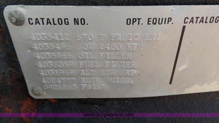 image for item BX9086 Allis Chalmers 670T six cylinder turbo diesel engine