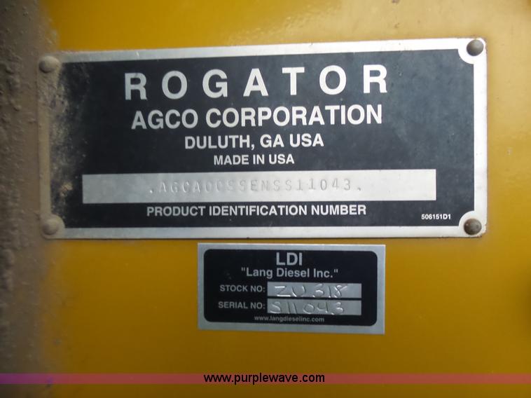 image for item BY9264 2007 Ag-Chem RoGator 1074SS self propelled sprayer