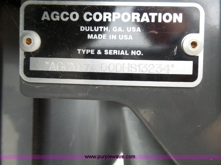 image for item J4951 2013 Massey-Ferguson WR9770 self-propelled windrower