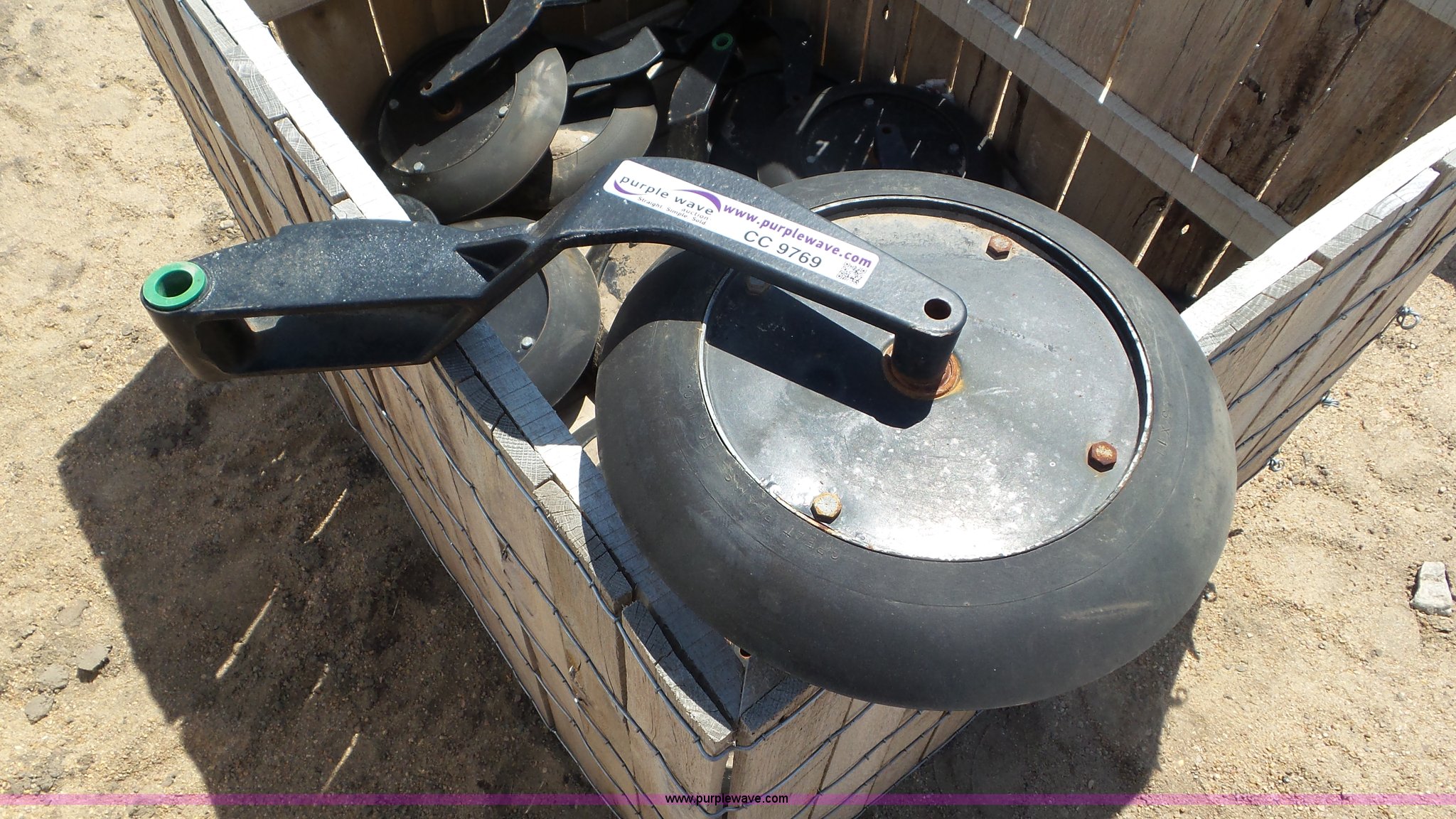 Approximately 12 Great Plains closing wheels in Kinsley, KS Item