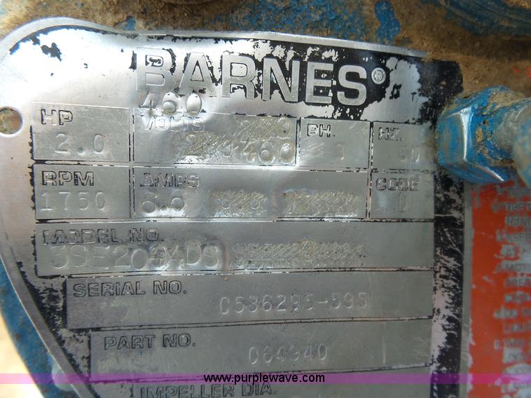 image for item BG9036 Barnes submersible pump