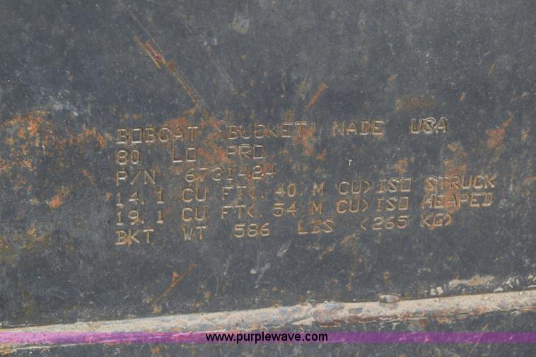image for item BW9923 Bobcat skid steer bucket