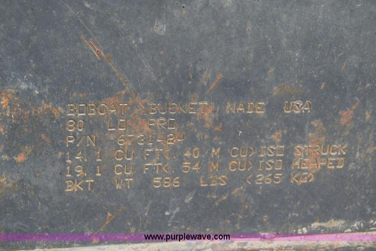 image for item BW9923 Bobcat skid steer bucket