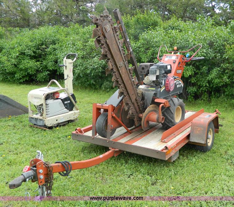 image for item J8907 2005 Ditch Witch 1330 trencher and trailer