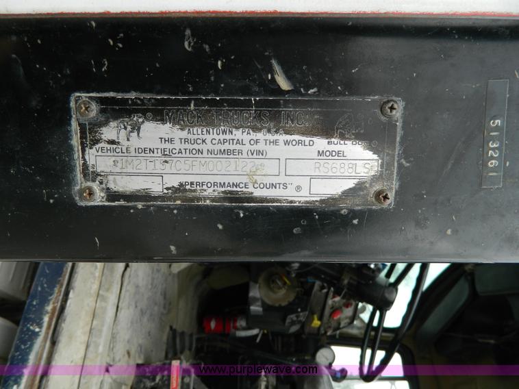 image for item J8910 1985 Mack RS688L ready mix truck